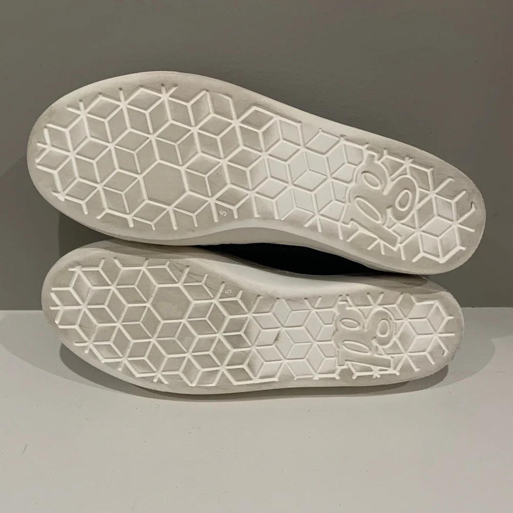 Paul Green Toby Leather Lace-Up Sneakers Side Zip Charcoal Slate Shoes US 7.5 - Picture 8 of 8